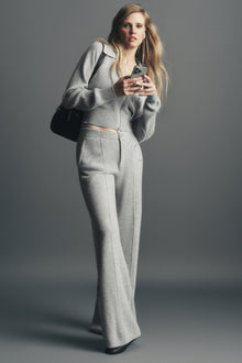Alo Yoga Cashmere Wool Low-Rise Harmony Trouser (Regular) Athletic Heather Grey