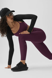 Alo Yoga 7/8 High-Waist Airlift Legging -  Rich Bordeaux