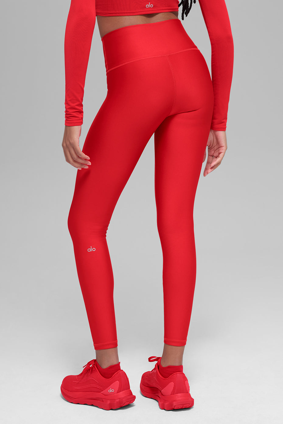 Alo Yoga Airlift High-Waist 7/8 Line Up Legging- Bright Red