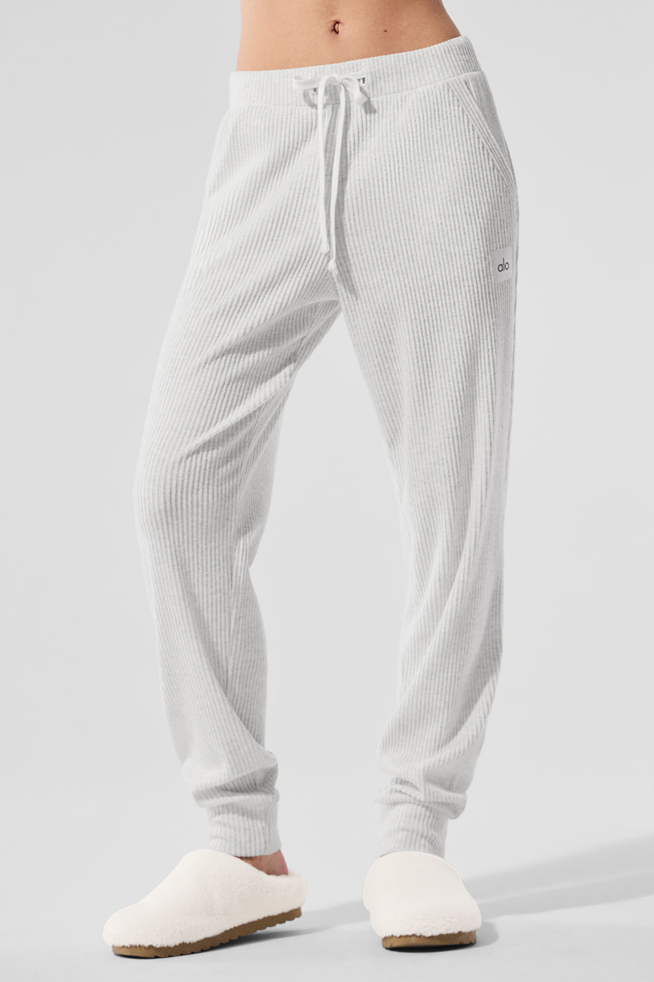 Alo Yoga Muse Sweatpant-White Heather