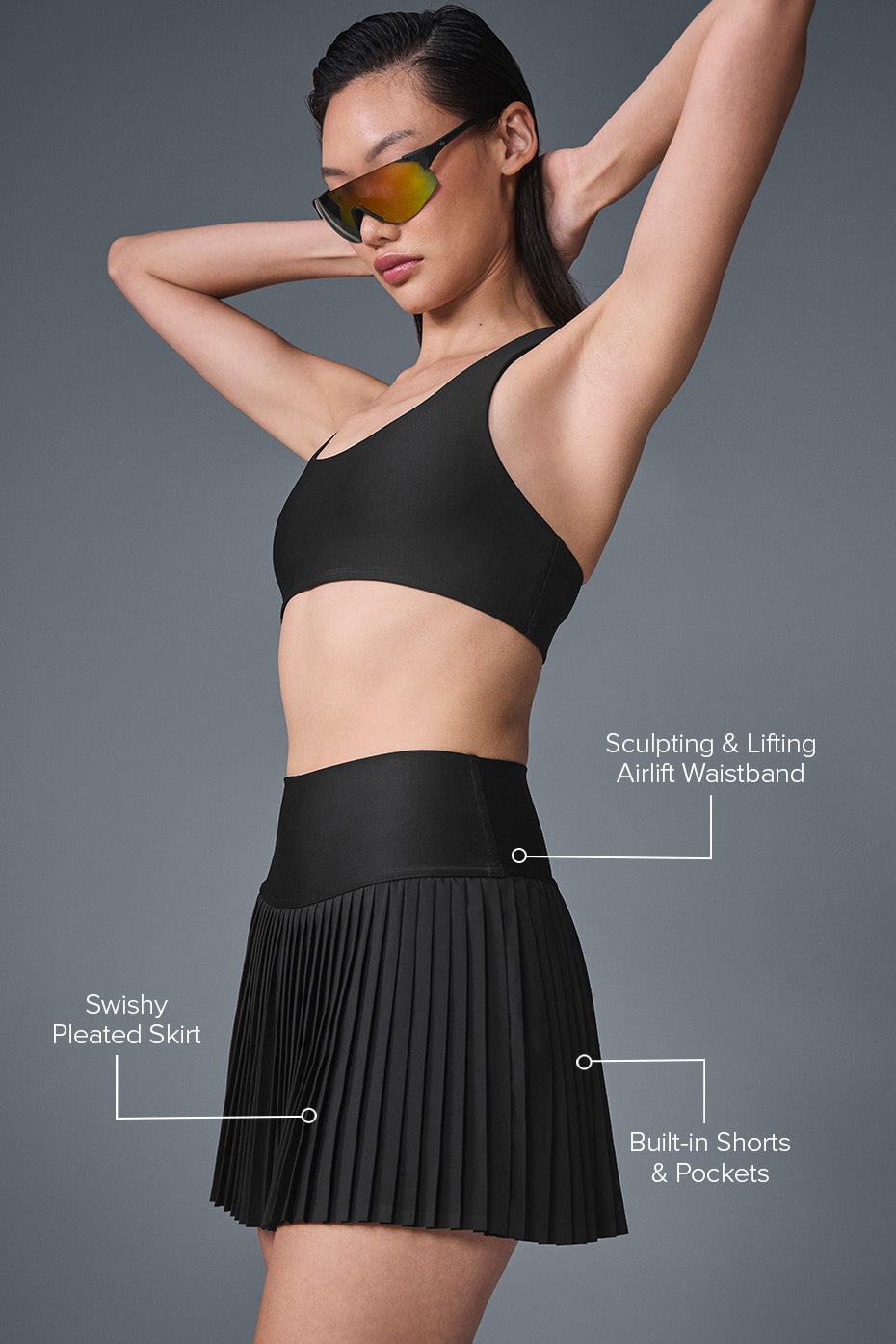 Alo Yoga Grand Slam Tennis Skirt - Black – Kanadadan Kapına
