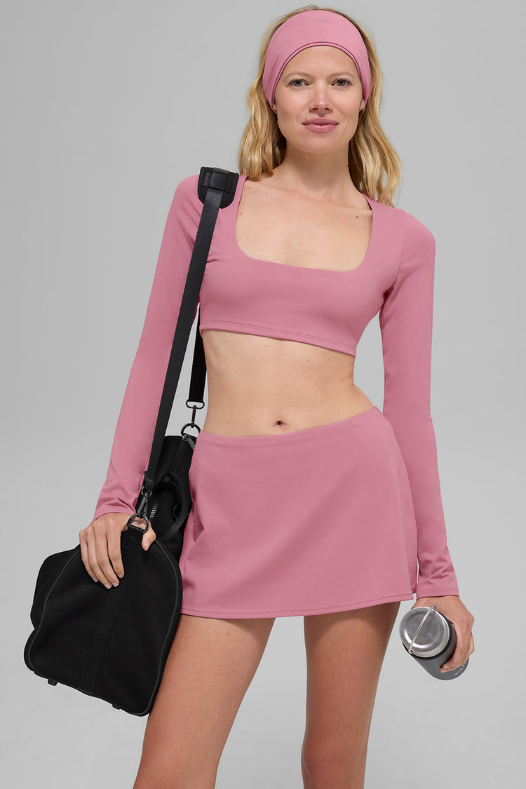Alo Yoga Softsculpt Precision Mini Skirt - Pink Wild Rose
