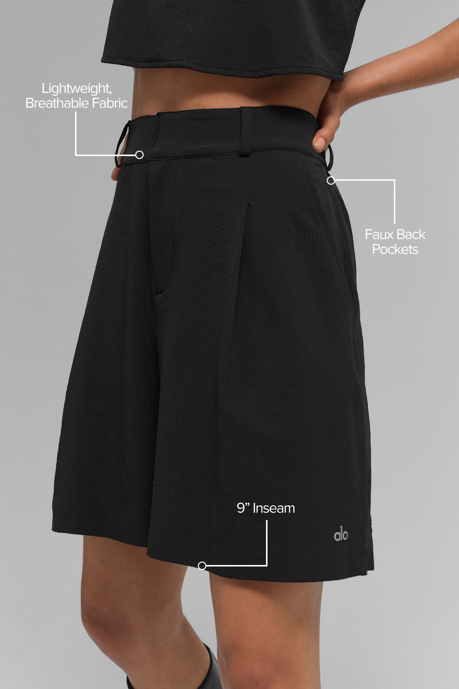 Alo Yoga High-Waist Dreamscape Short- Black