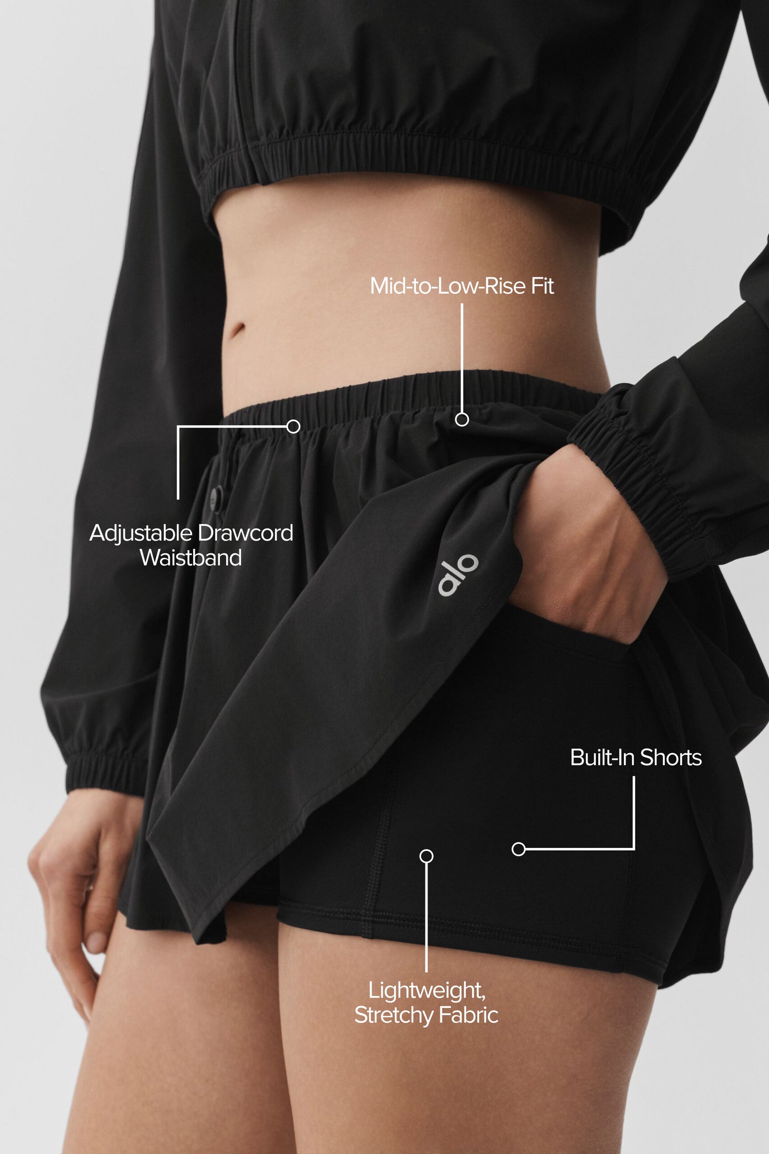 Alo Yoga Breezy Tennis Skirt - Black – Kanadadan Kapına
