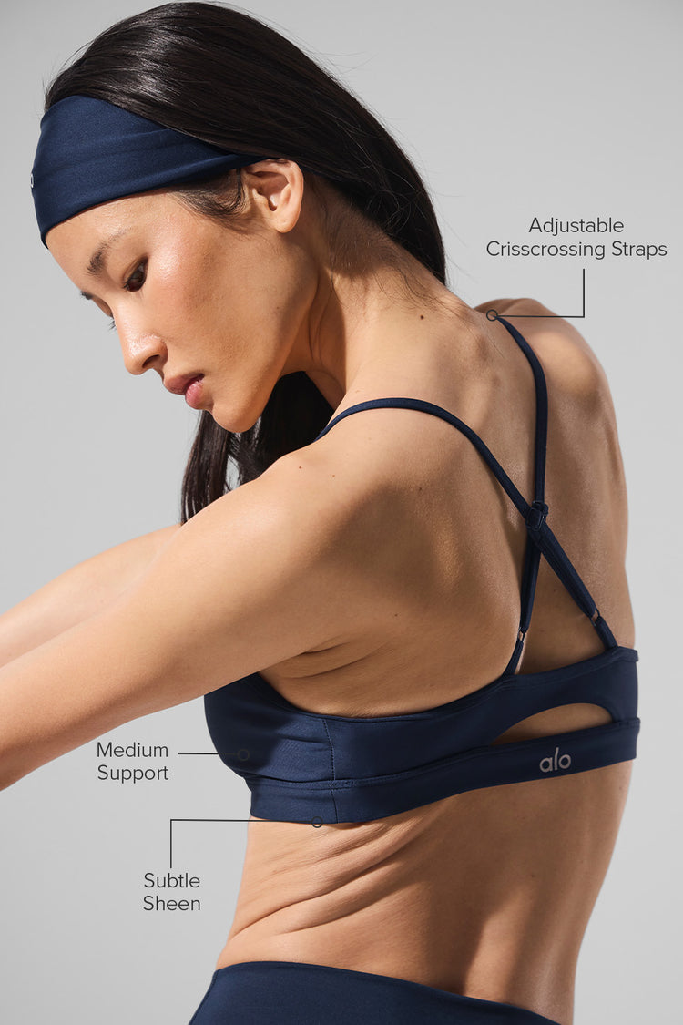 Alo Yoga Airlift Intrigue Bra- Navy