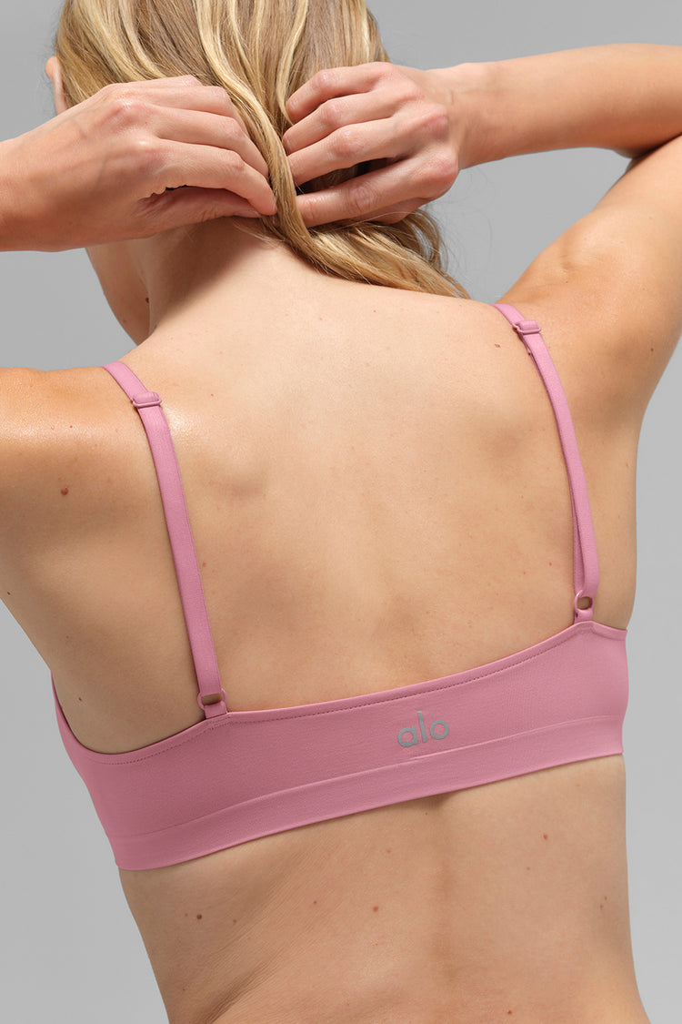 Alo Yoga Sheer Glow Bra- Pink Wild Rose