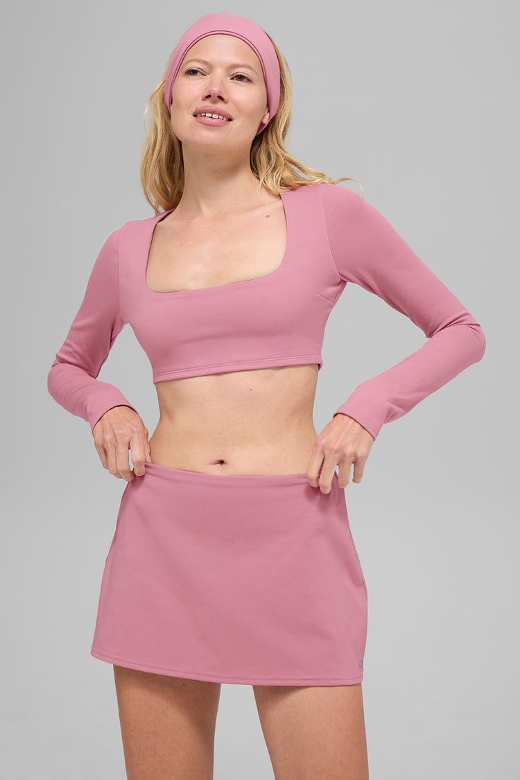 Alo Yoga ALO Softsculpt Precision Long Sleeve Bra-Pink Wild Rose