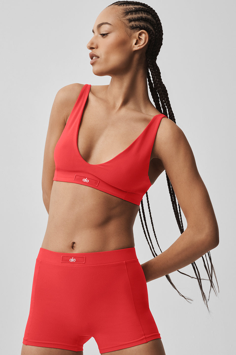 Alo Yoga Alosoft Sincere Bra  -  Bright Red