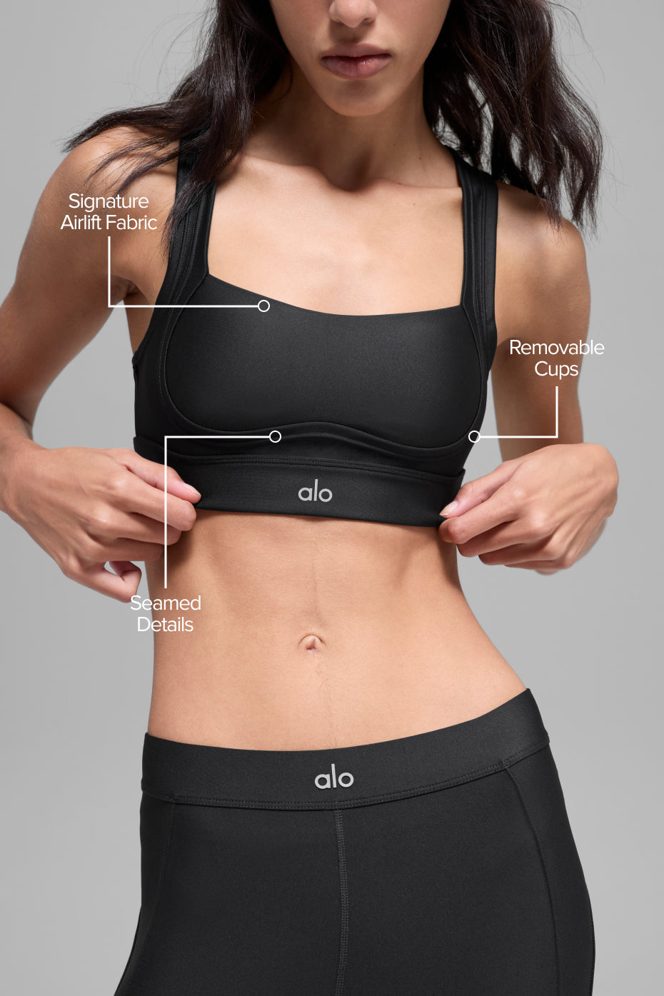 Alo Yoga Airlift Ignite Bra-Black