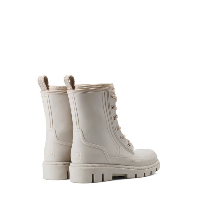 Hunter Women's Diana Waterproof Lace-Up Rain Boots - Taupe