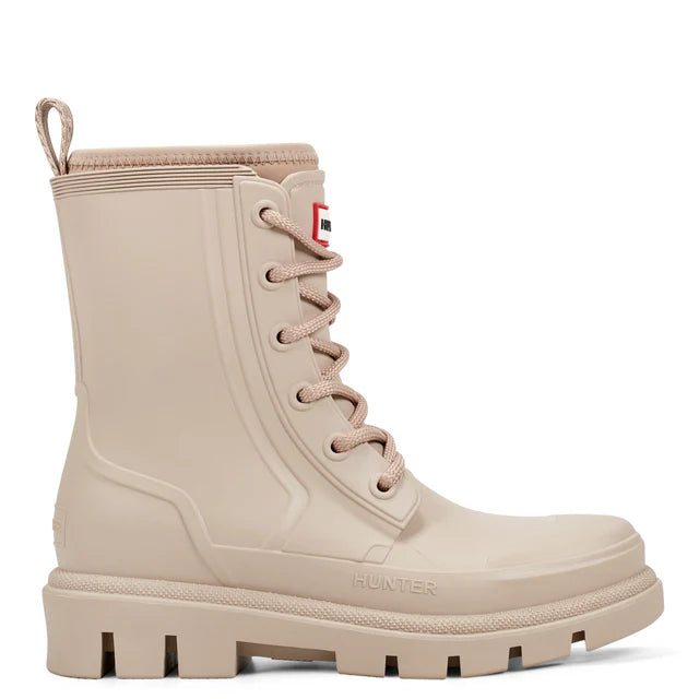 Hunter Women's Diana Waterproof Lace-Up Rain Boots - Medium Natural