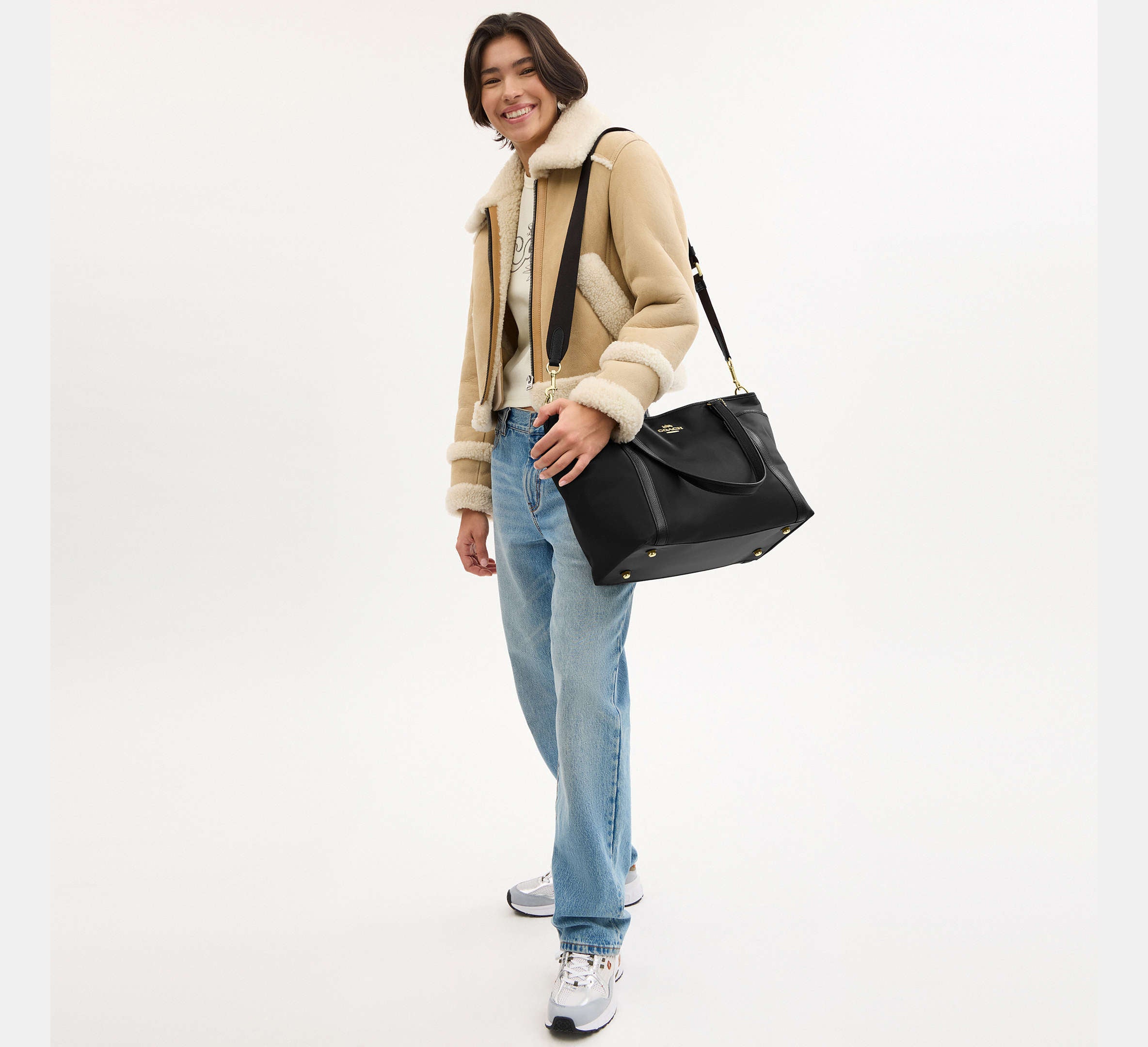 Coach Baby Bag-Gold/Black