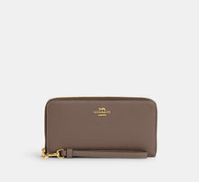 Coach Long Zip Around Wallet - Gold/Dark Stone