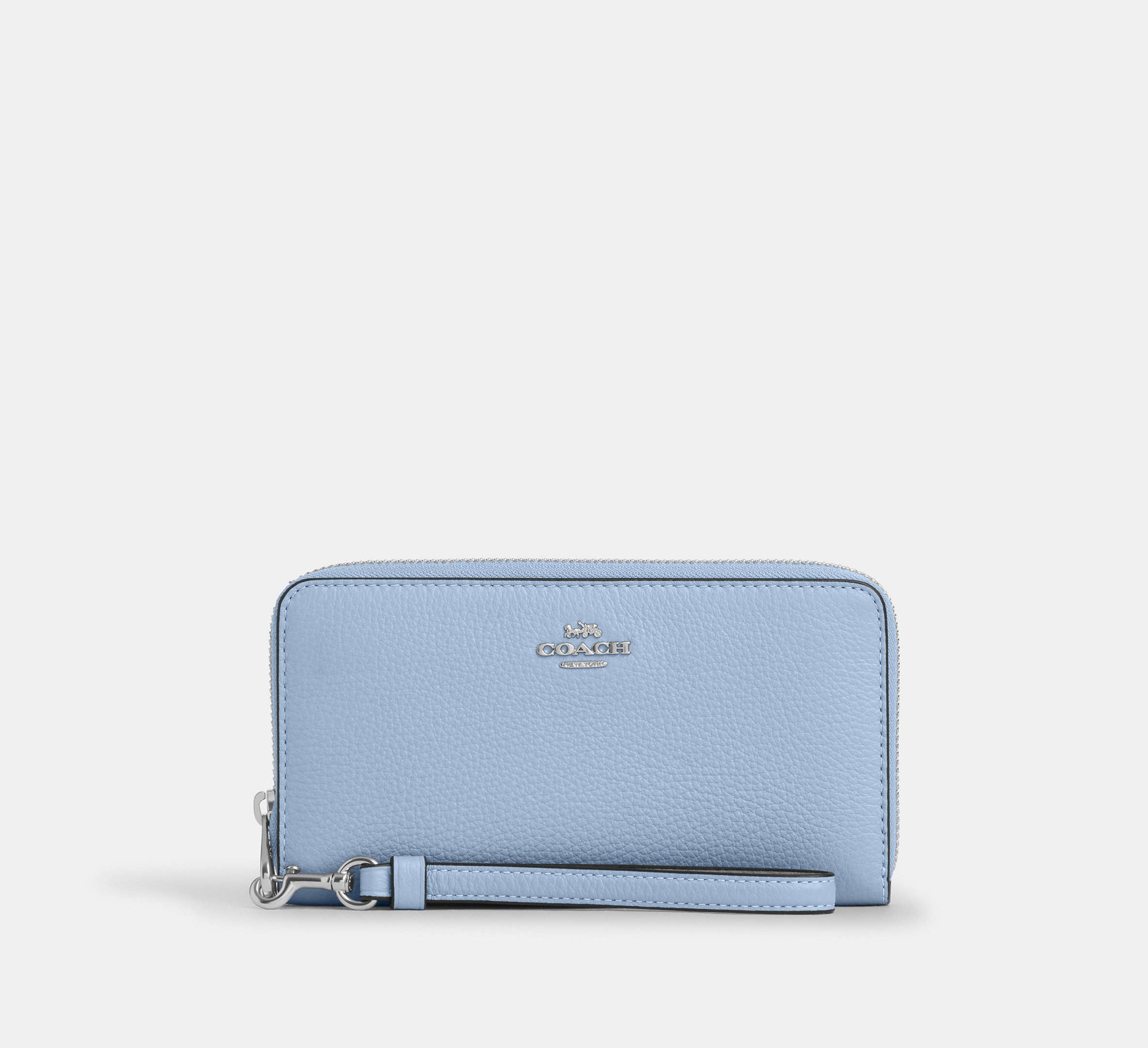 Coach Long Zip Around Wallet - Silver/Bluebell – Kanadadan Kapına