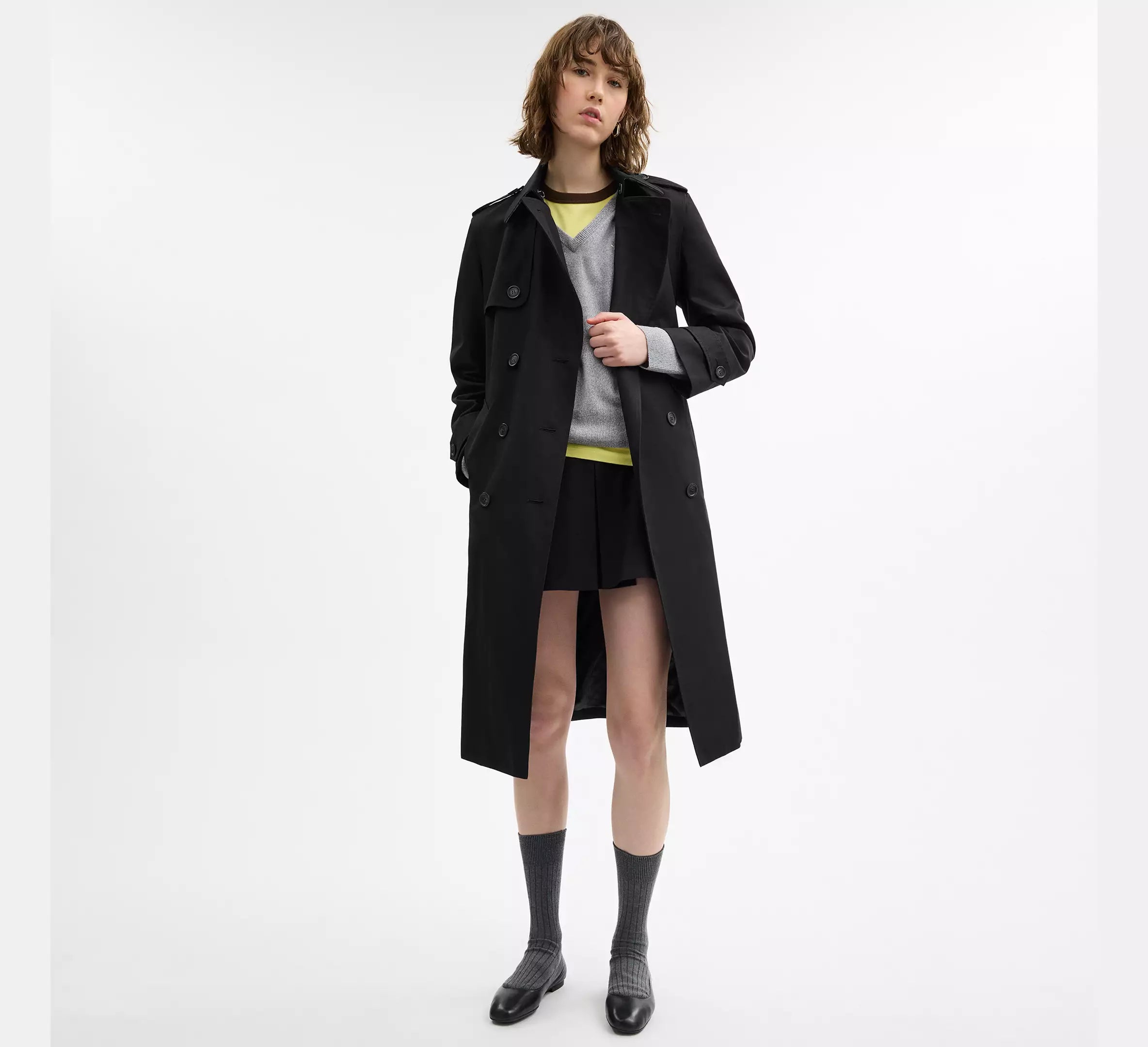 Coach Long Trench -  Black