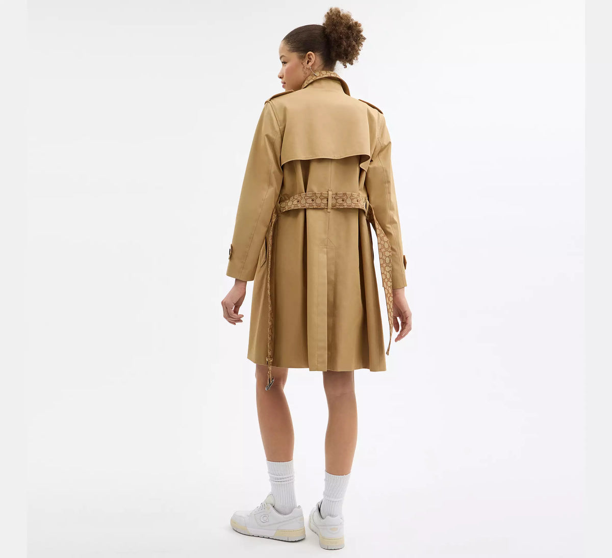 Coach Trench With Signature Piping  - Khaki