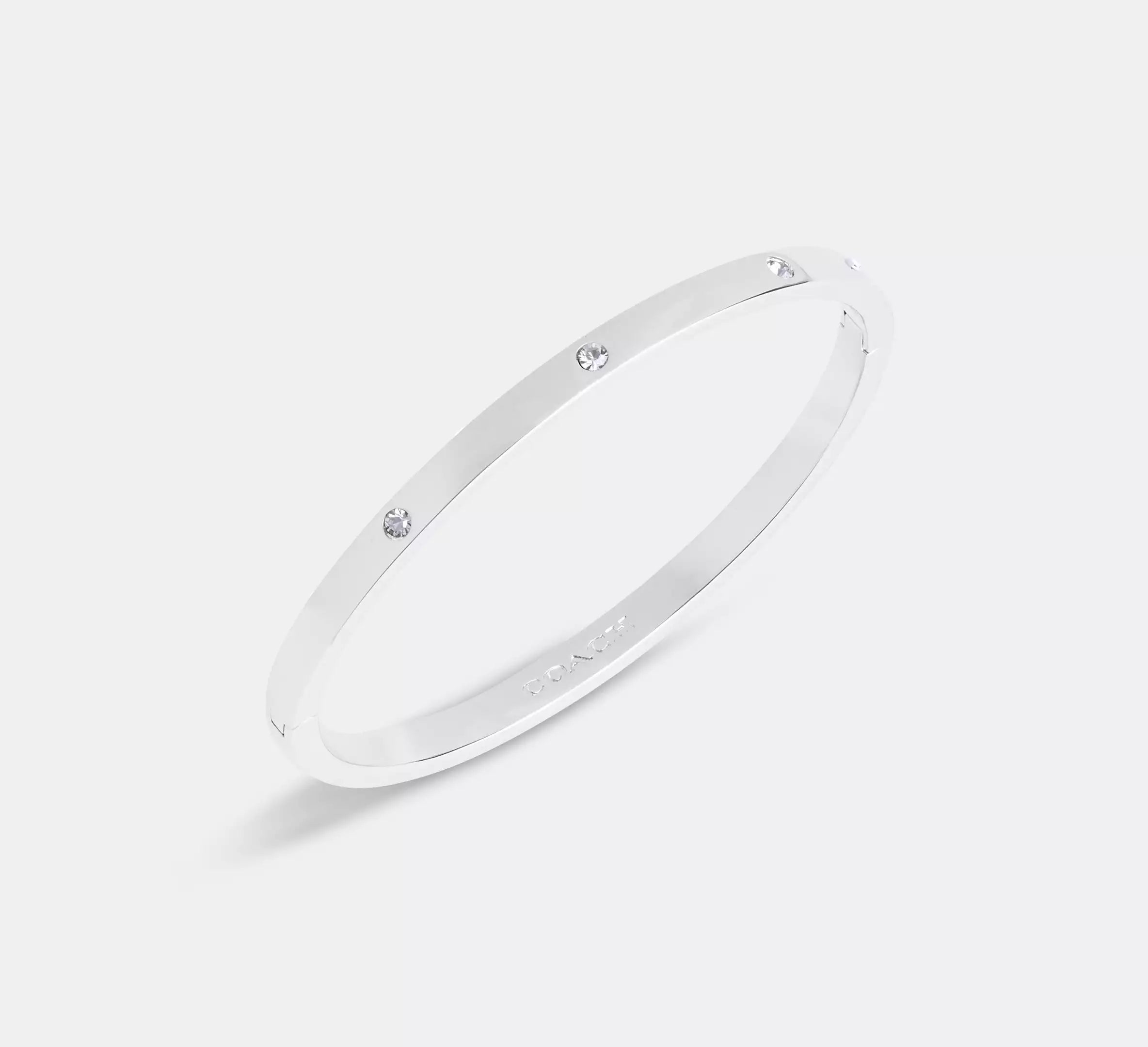 Coach Essential Hinged Bangle  -  Silver