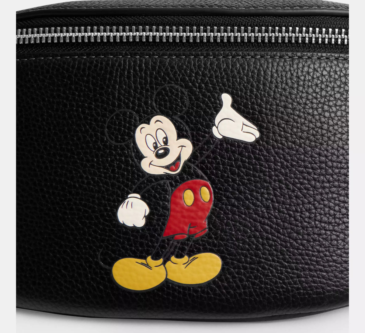 Coach Disney X Coach Charter Belt Bag 7 With Mickey Mouse  -  Black