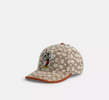Coach Disney X Coach Signature Baseball Hat With Mickey Mouse  -  Cocoa Multi