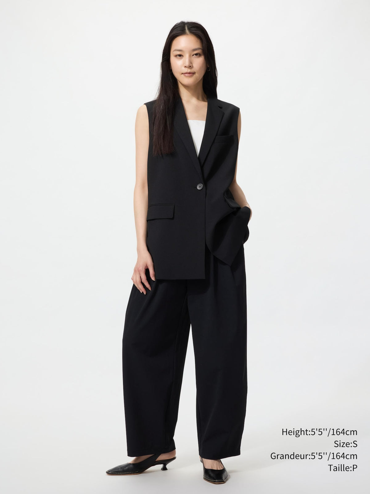 Uniqlo Women Extra Stretch Active Wide Pants  -   09 BLACK