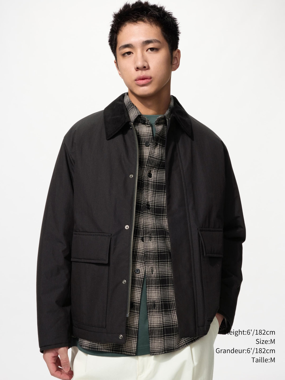 Uniqlo Unisex Padded Short Blouson  - 09 BLACK
