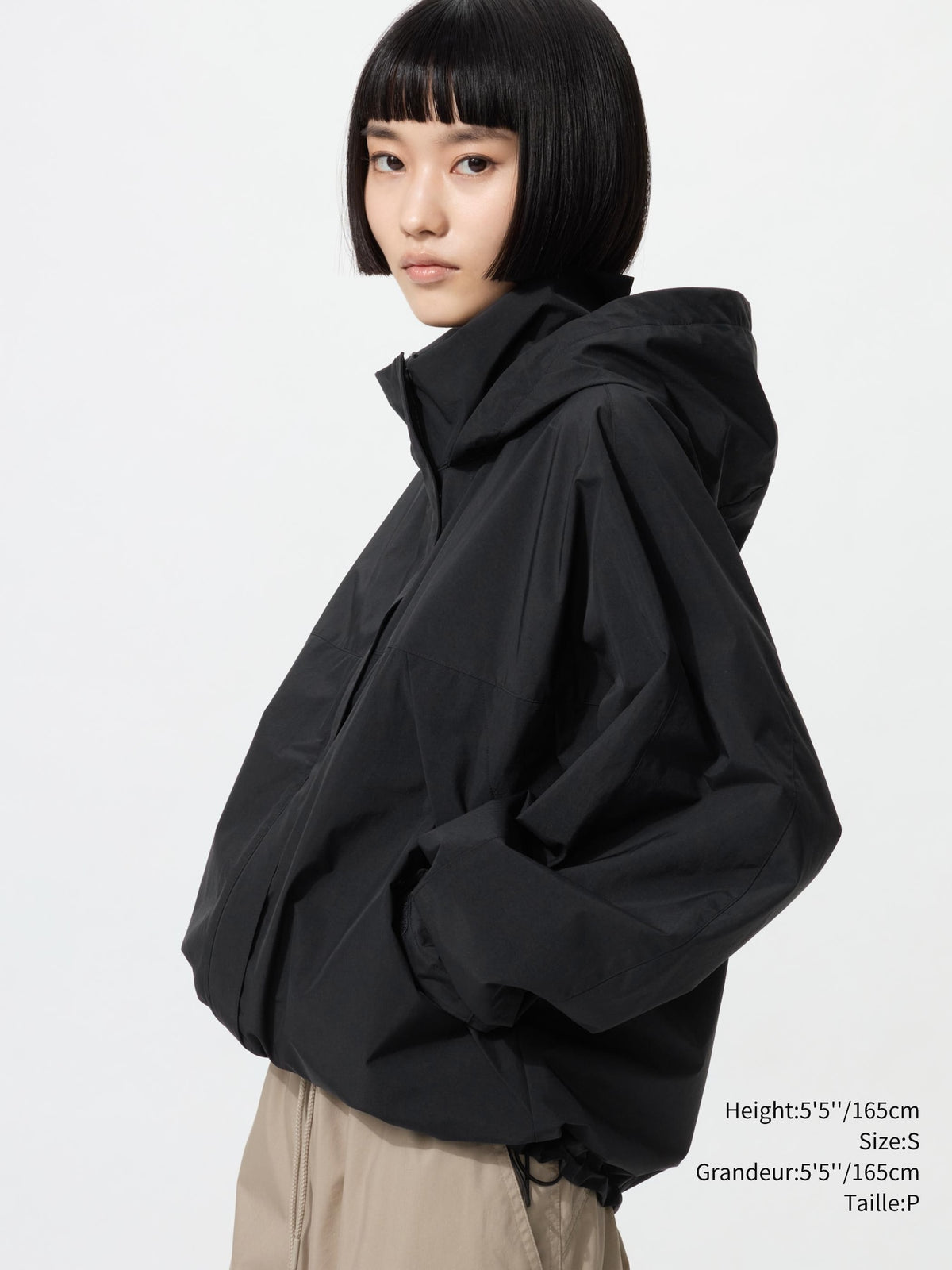 Uniqlo Women Windproof Stand Blouson  -  09 BLACK
