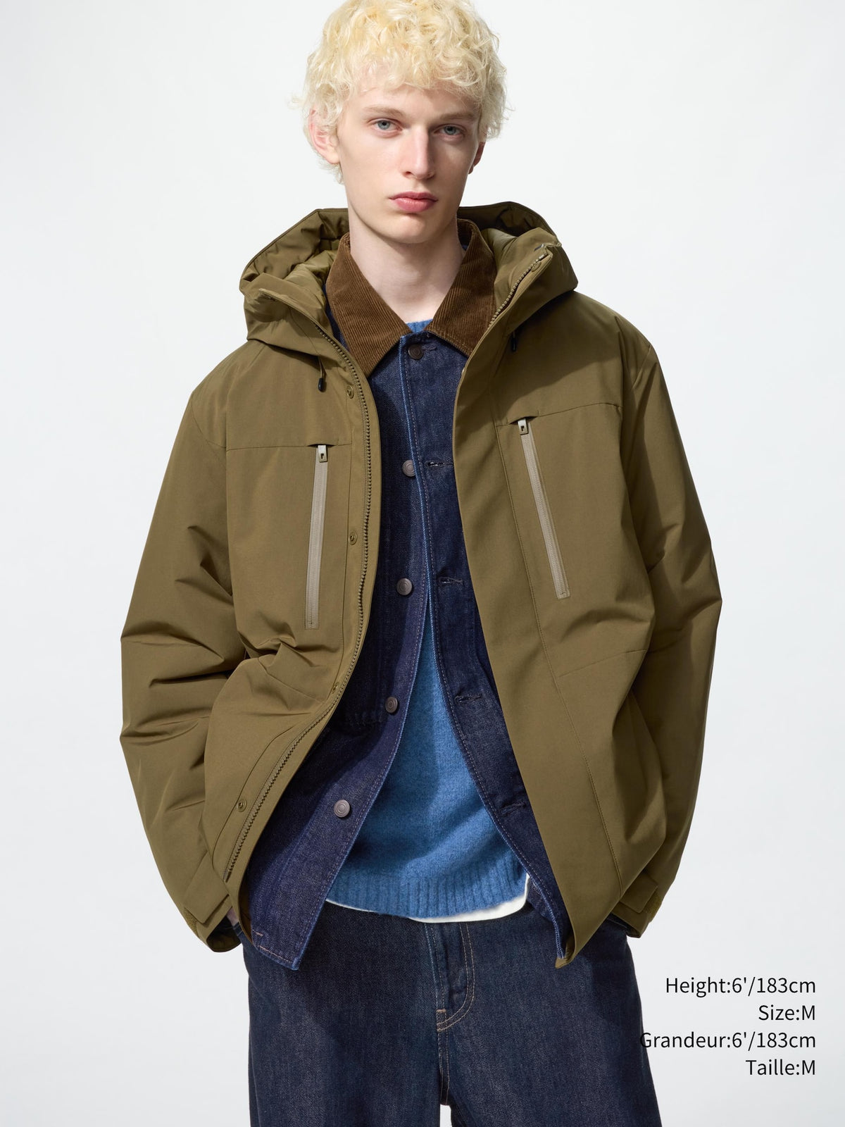 Uniqlo Men Hybrid Down Parka  -  34 BROWN