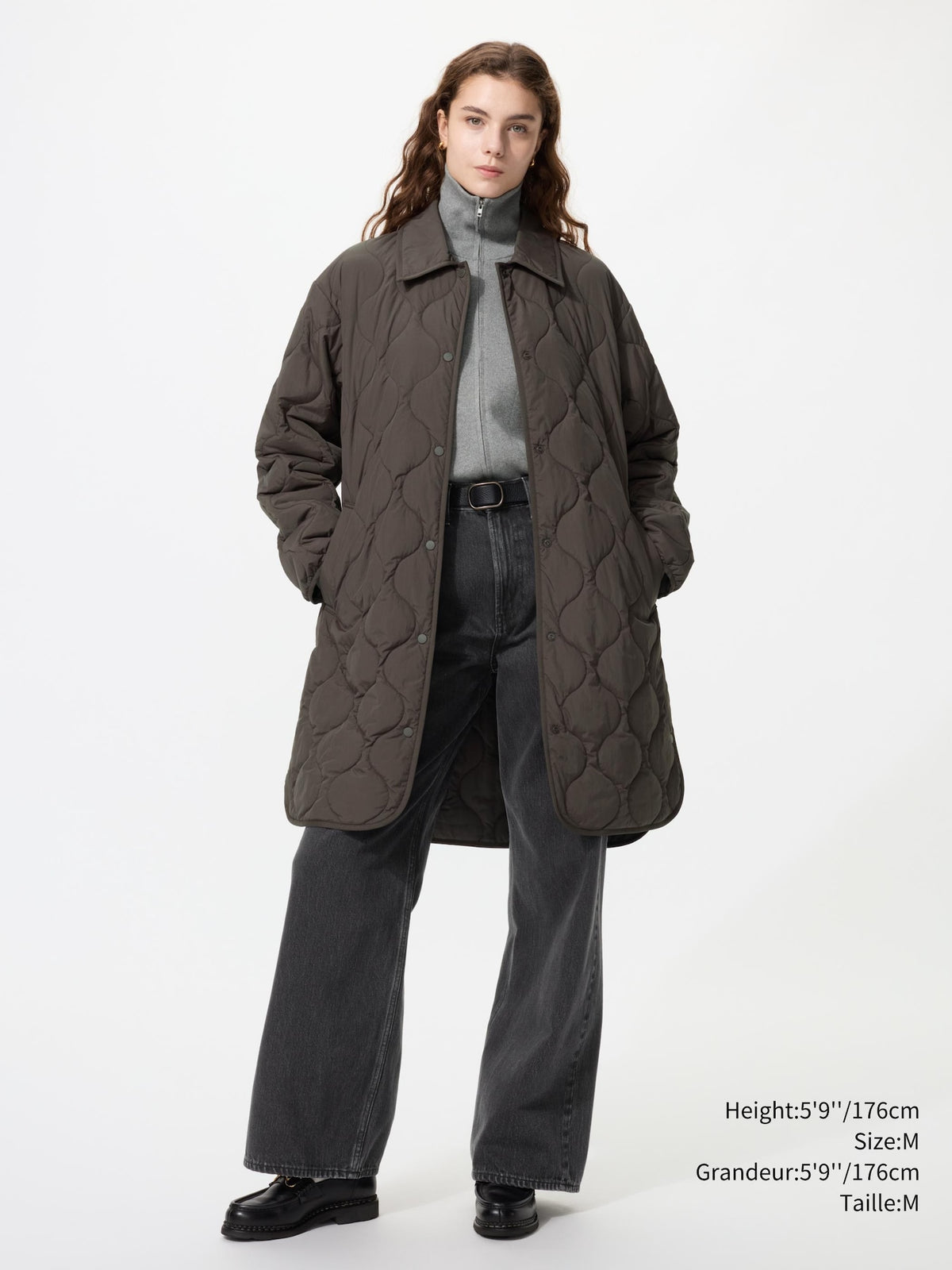 Uniqlo Women Padded Shirt Coat  -  37 BROWN