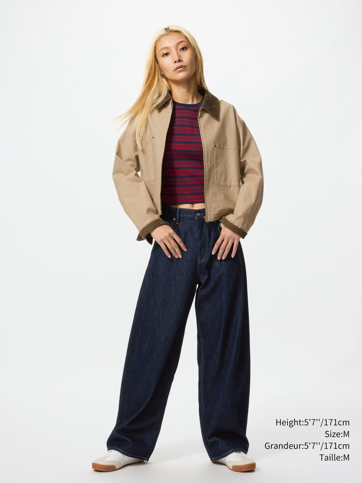Uniqlo Unisex Zip-Up Short Jacket  -  69 NAVY