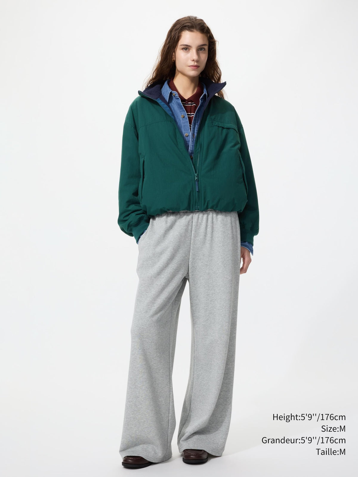 Uniqlo Unisex Fleece Lined Stand Blouson  -  55 GREEN