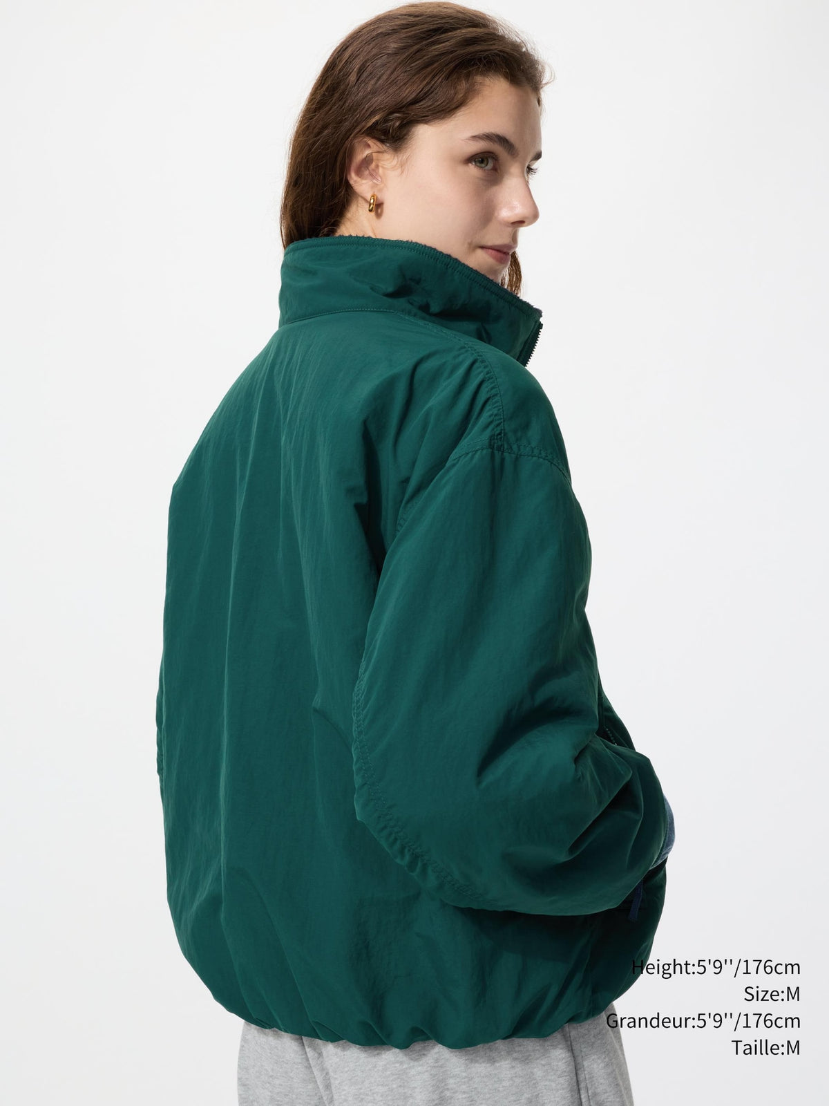 Uniqlo Unisex Fleece Lined Stand Blouson  -  55 GREEN