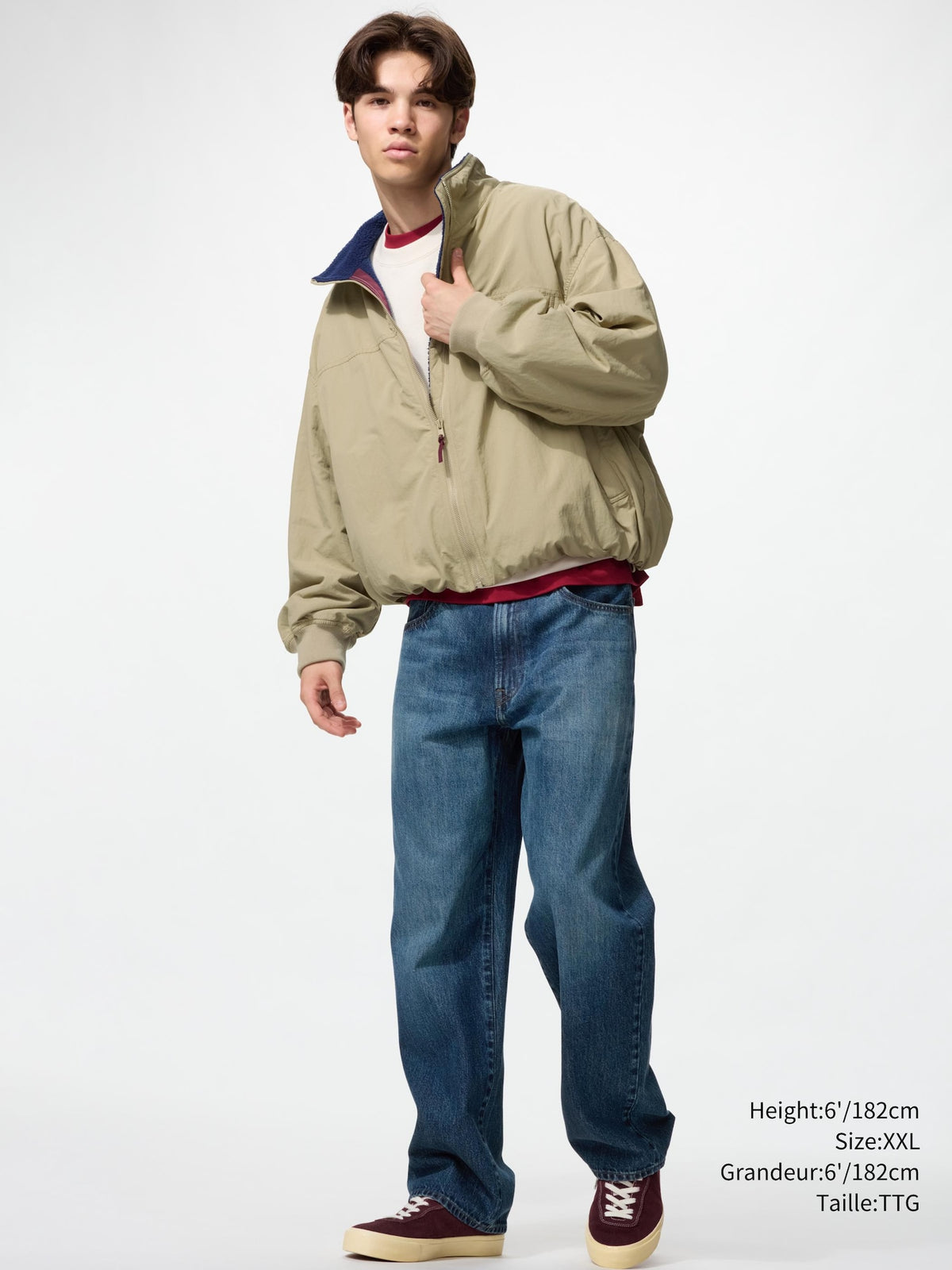 Uniqlo Unisex Fleece Lined Stand Blouson  -  55 GREEN