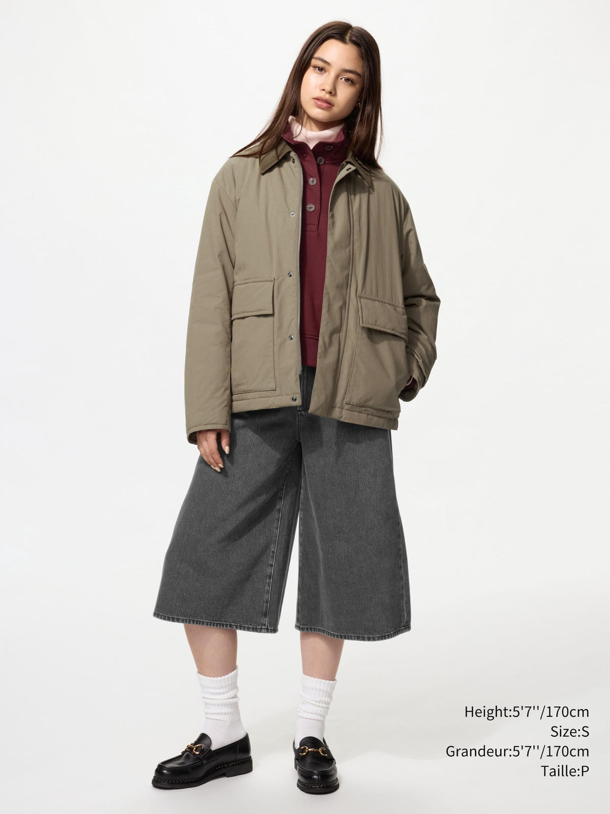 Uniqlo Unisex Padded Short Blouson  - 57 OLIVE