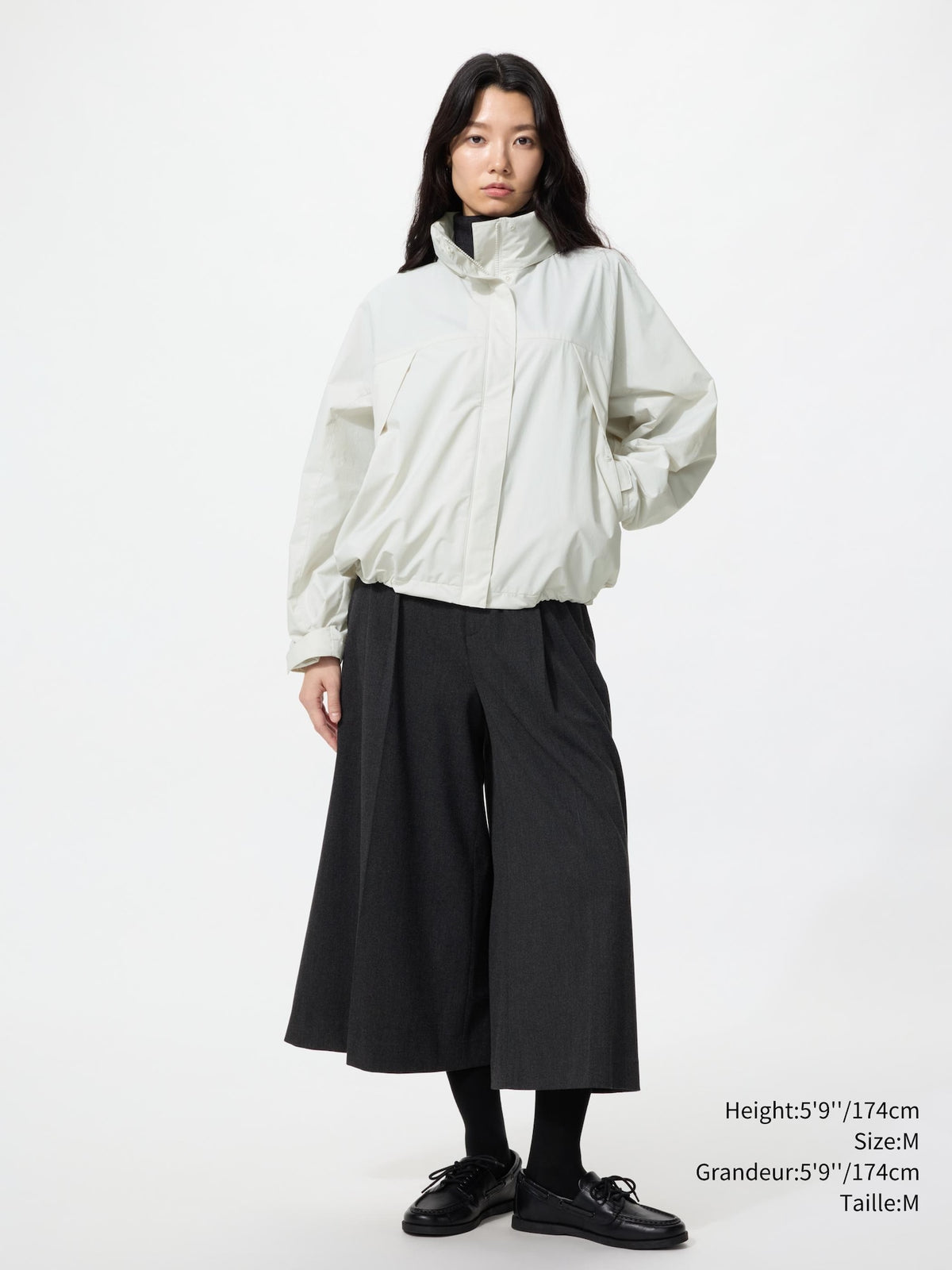 Uniqlo Women Windproof Stand Blouson  -  01 OFF WHITE