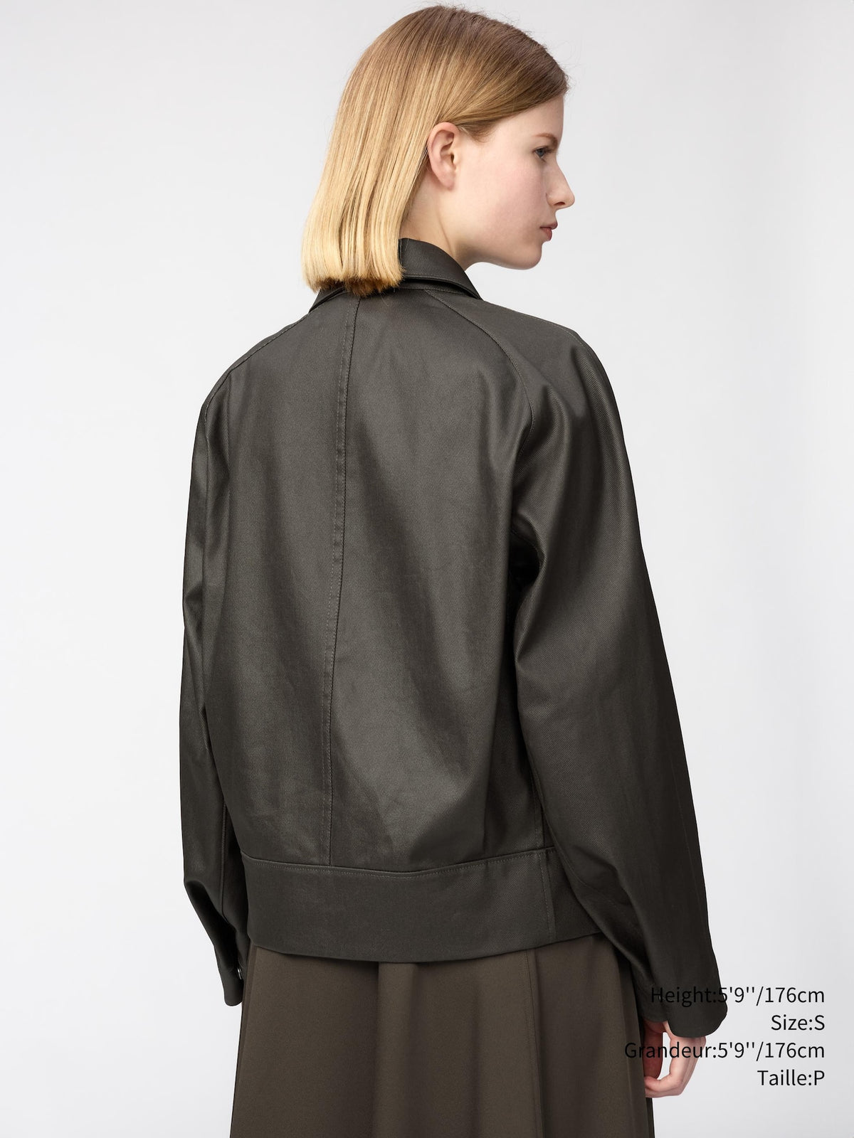 Uniqlo Women Coated Blouson  -  39 DARK BROWN