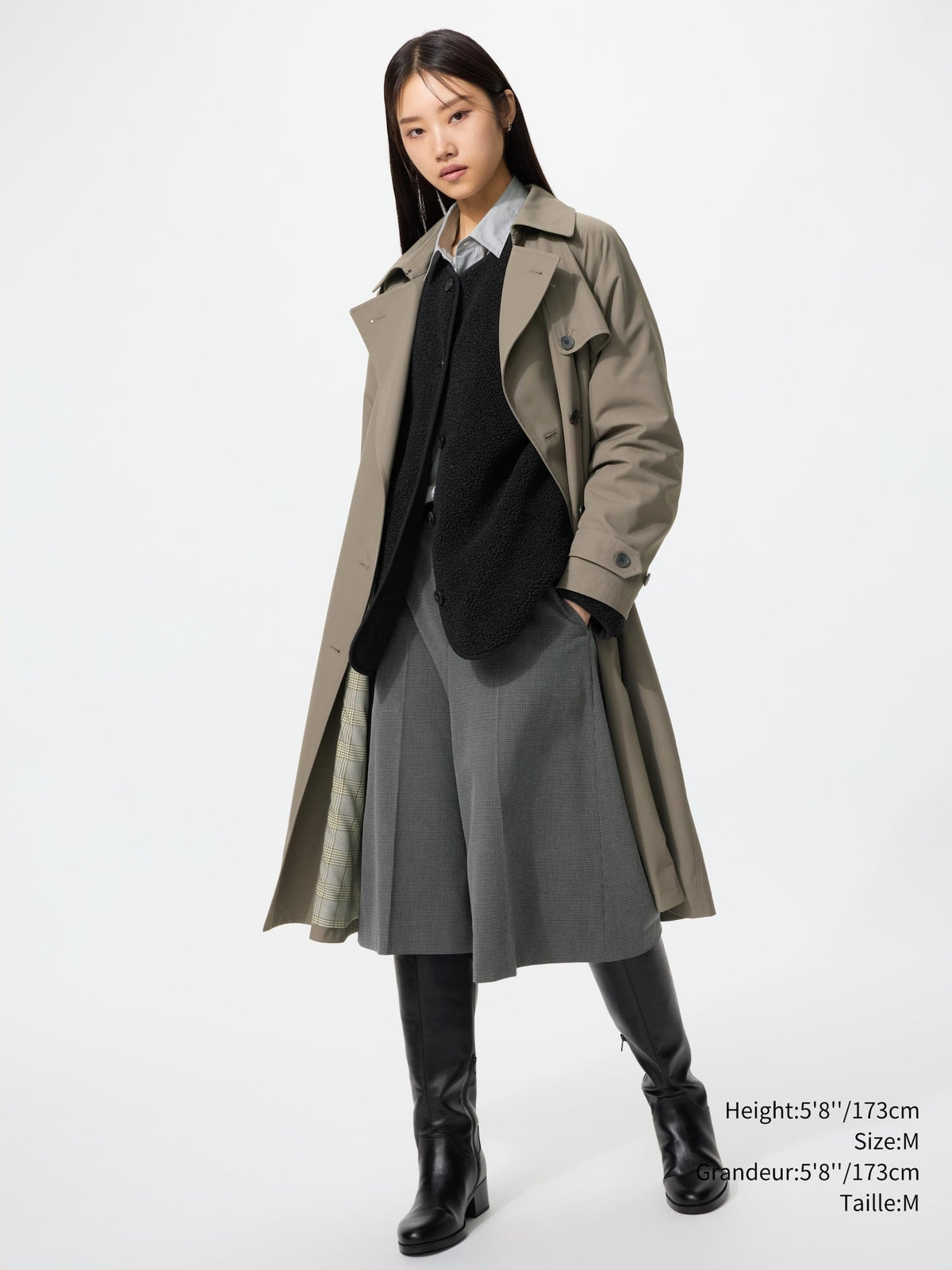 Uniqlo Women Pile Lined Fleece Relaxed Cardigan  -  01 OFF WHITE