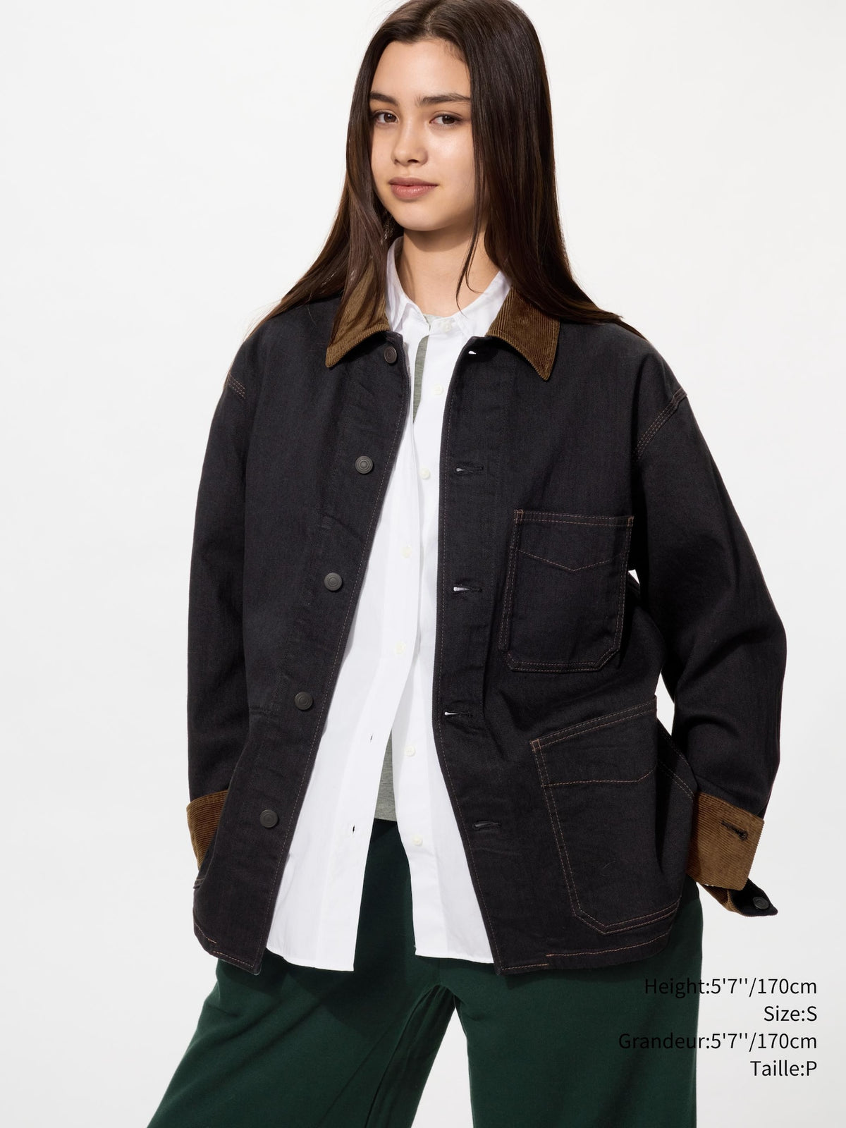 Uniqlo Unisex Coverall | Denim  -   09 BLACK