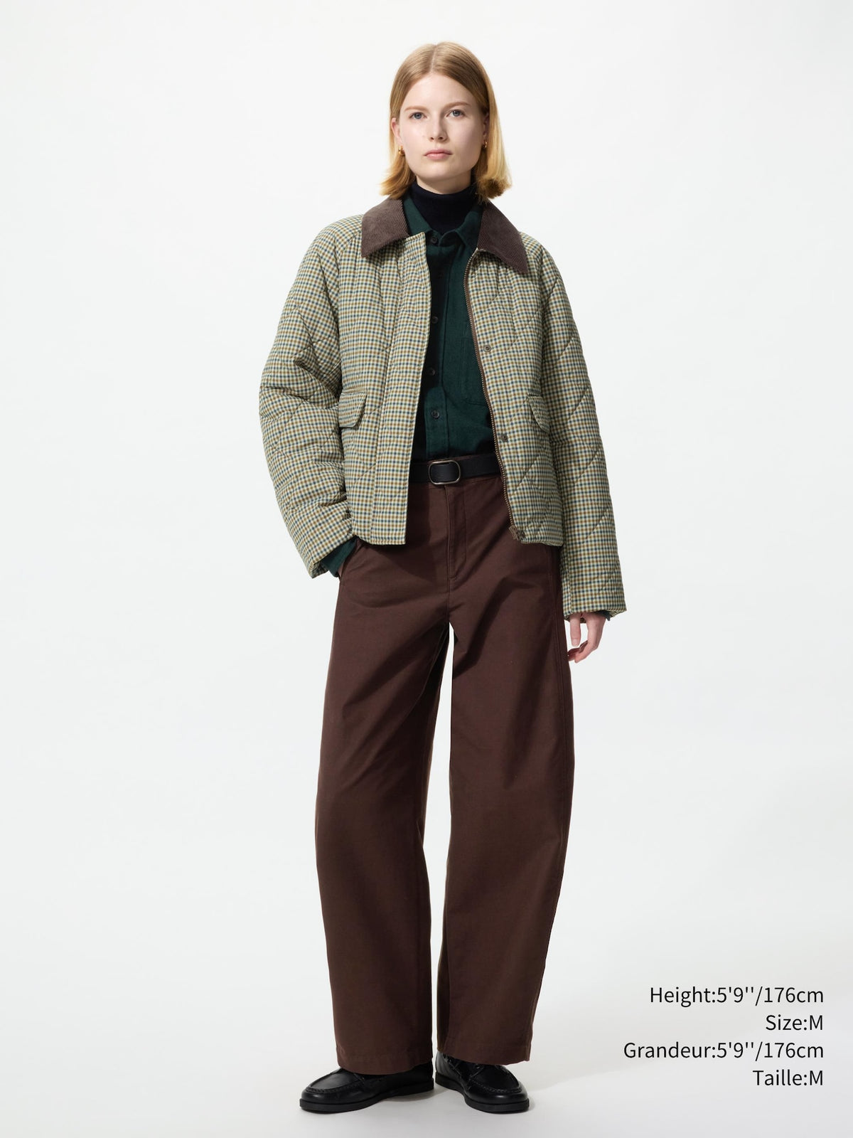 Uniqlo Women Padded Utility Short Jacket | Pattern  -  34 BROWN