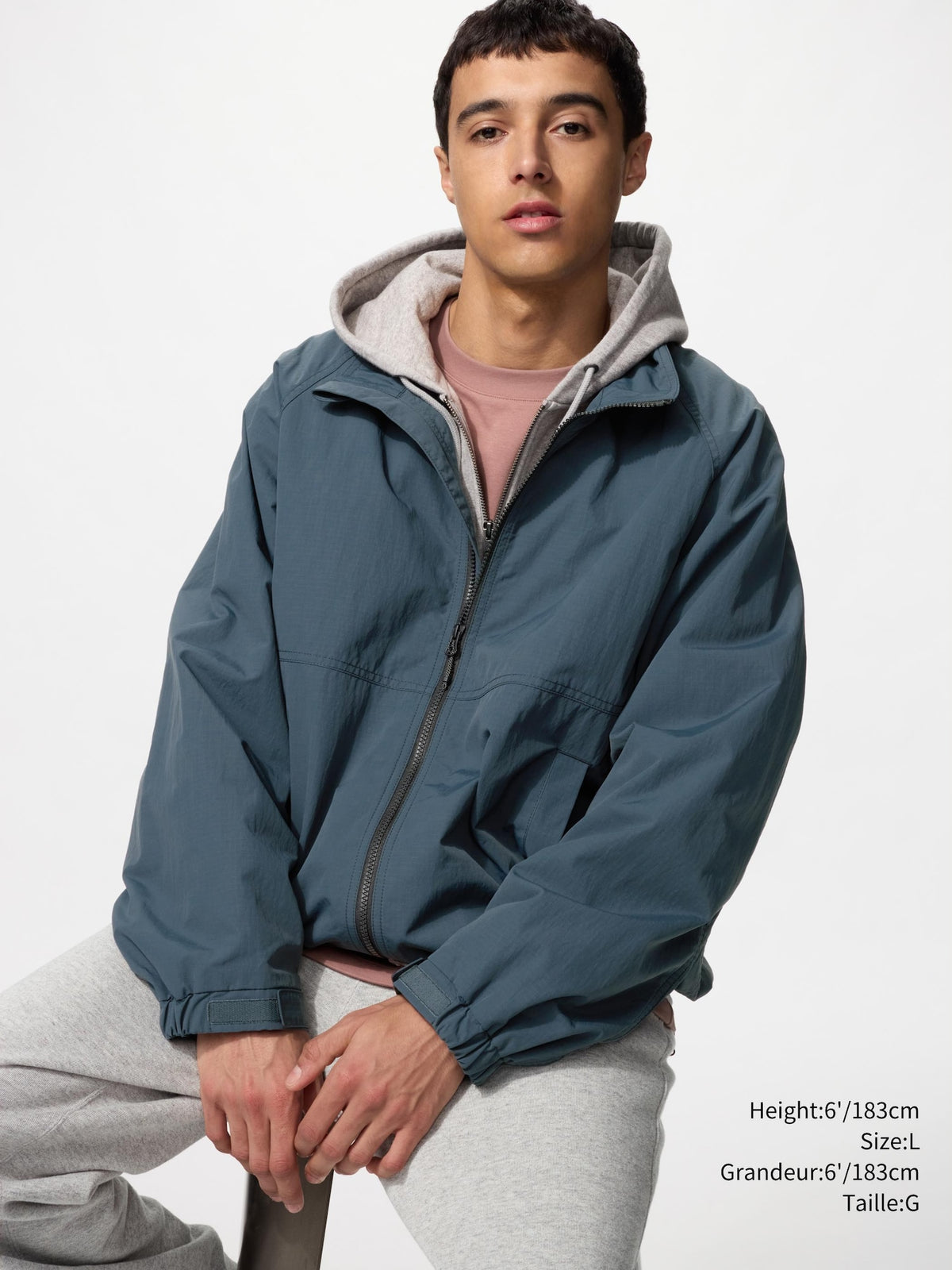 Uniqlo Unisex Windproof Stand Blouson  - 68 BLUE