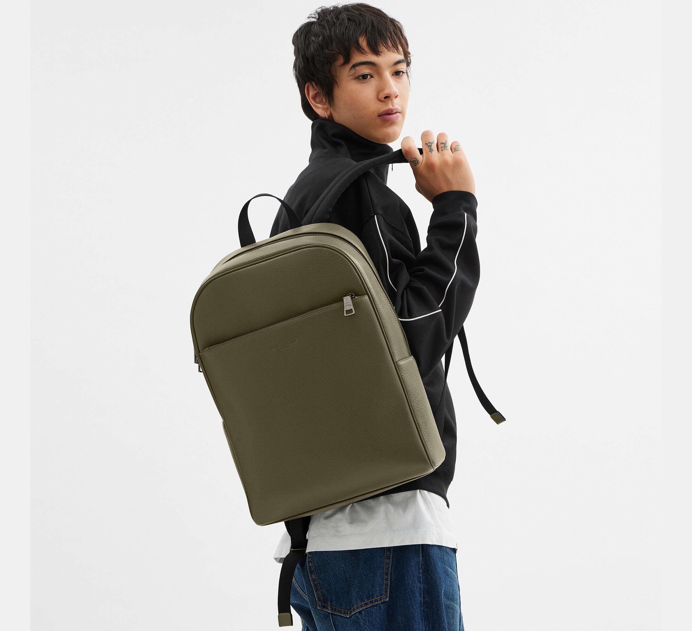Coach Owen Backpack  - Gunmetal/Olive Drab