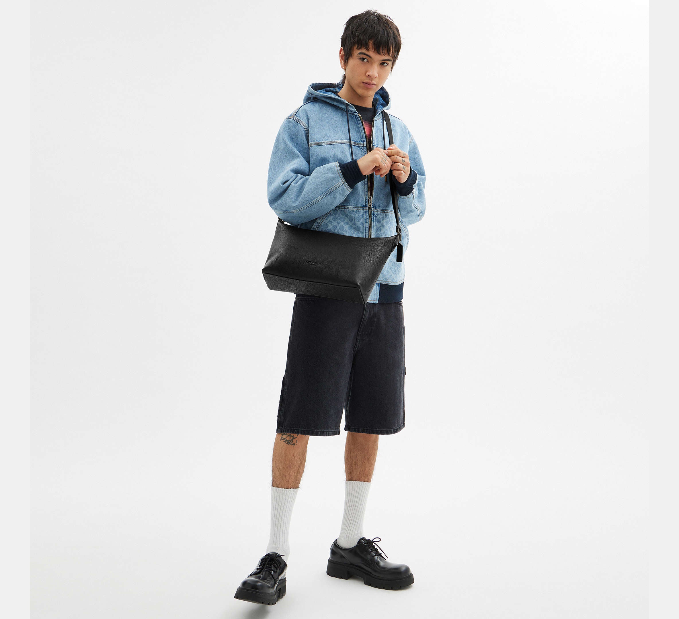 Coach Finn Crossbody Bag  - Gunmetal/Black