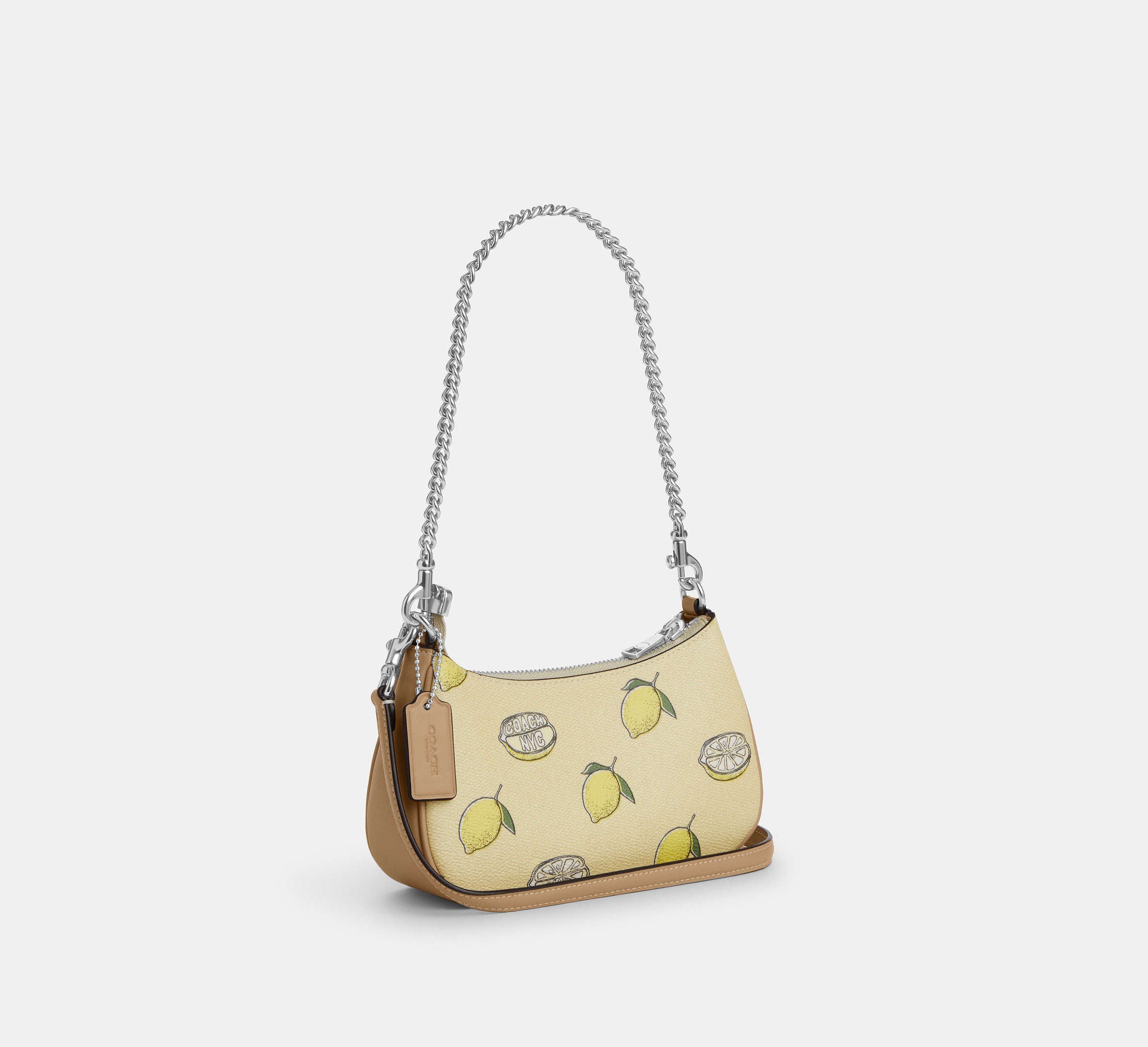 【本日限定★アメリカ製】VINTAGE COACH HAND BAG 5296 Coach Teri Mini Crossbody Bag With Lemon Print - Sv/Garden Glade