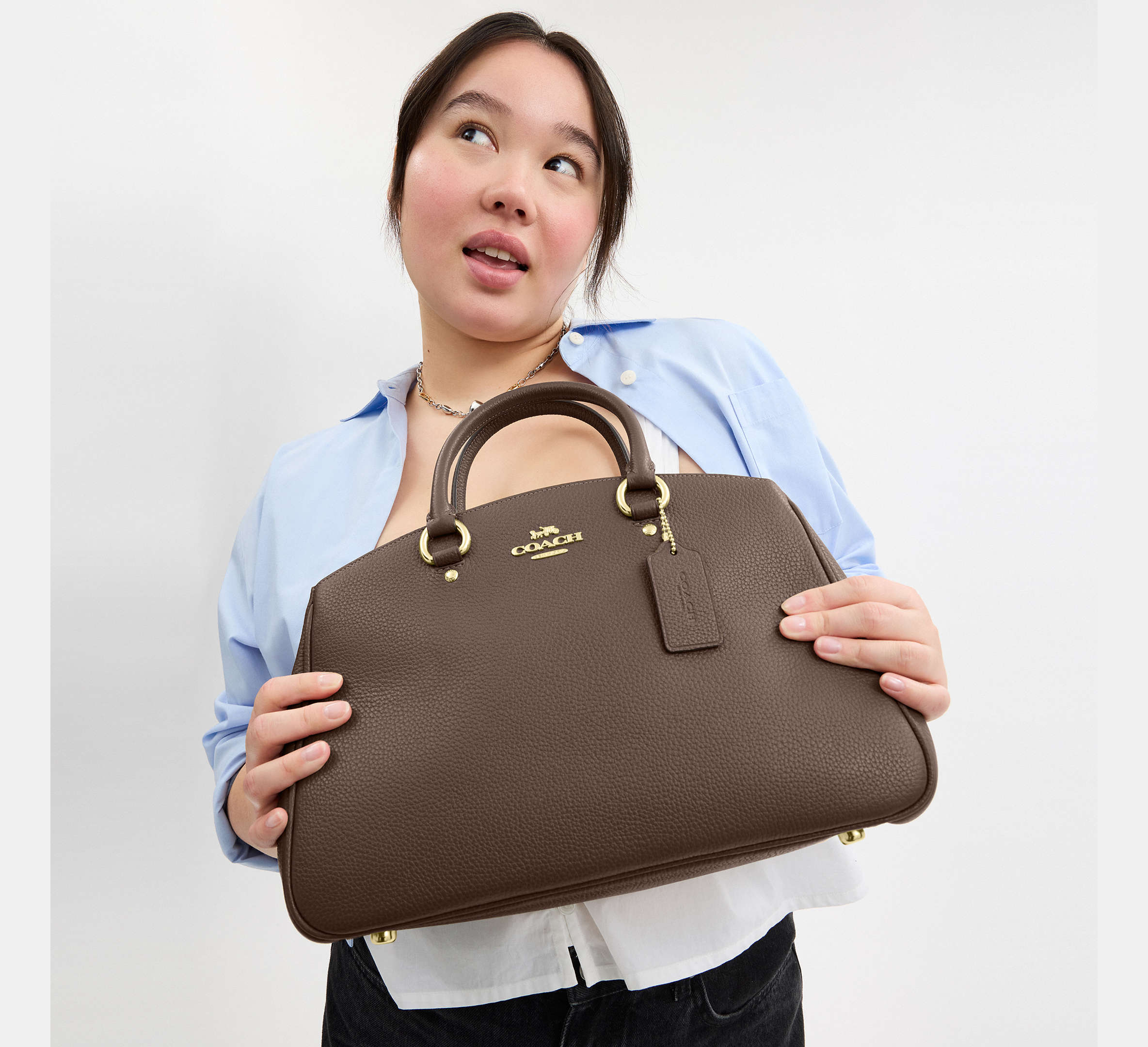 Coach Savannah Carryall Bag - Gold/Dark Stone - Hemen Teslimde