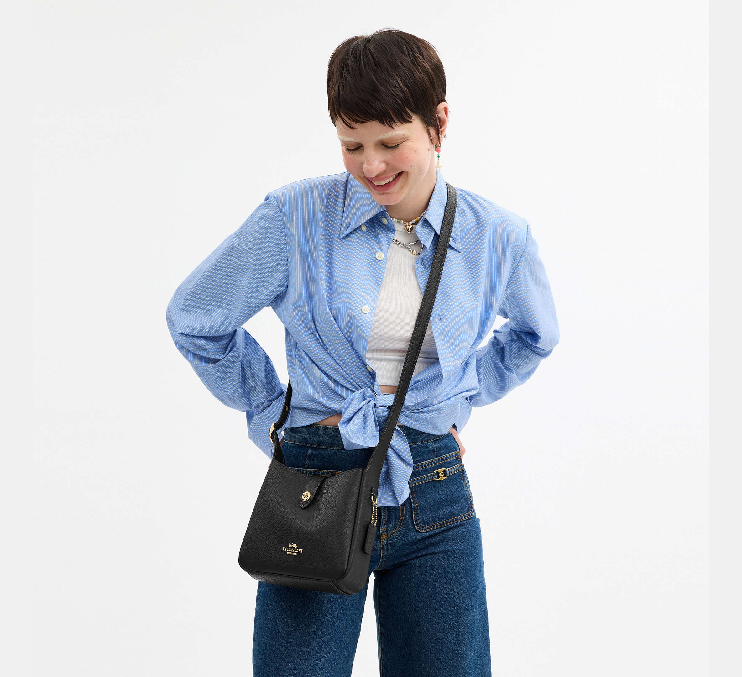 Coach Hadley Mini Crossbody Bag - Gold/Black