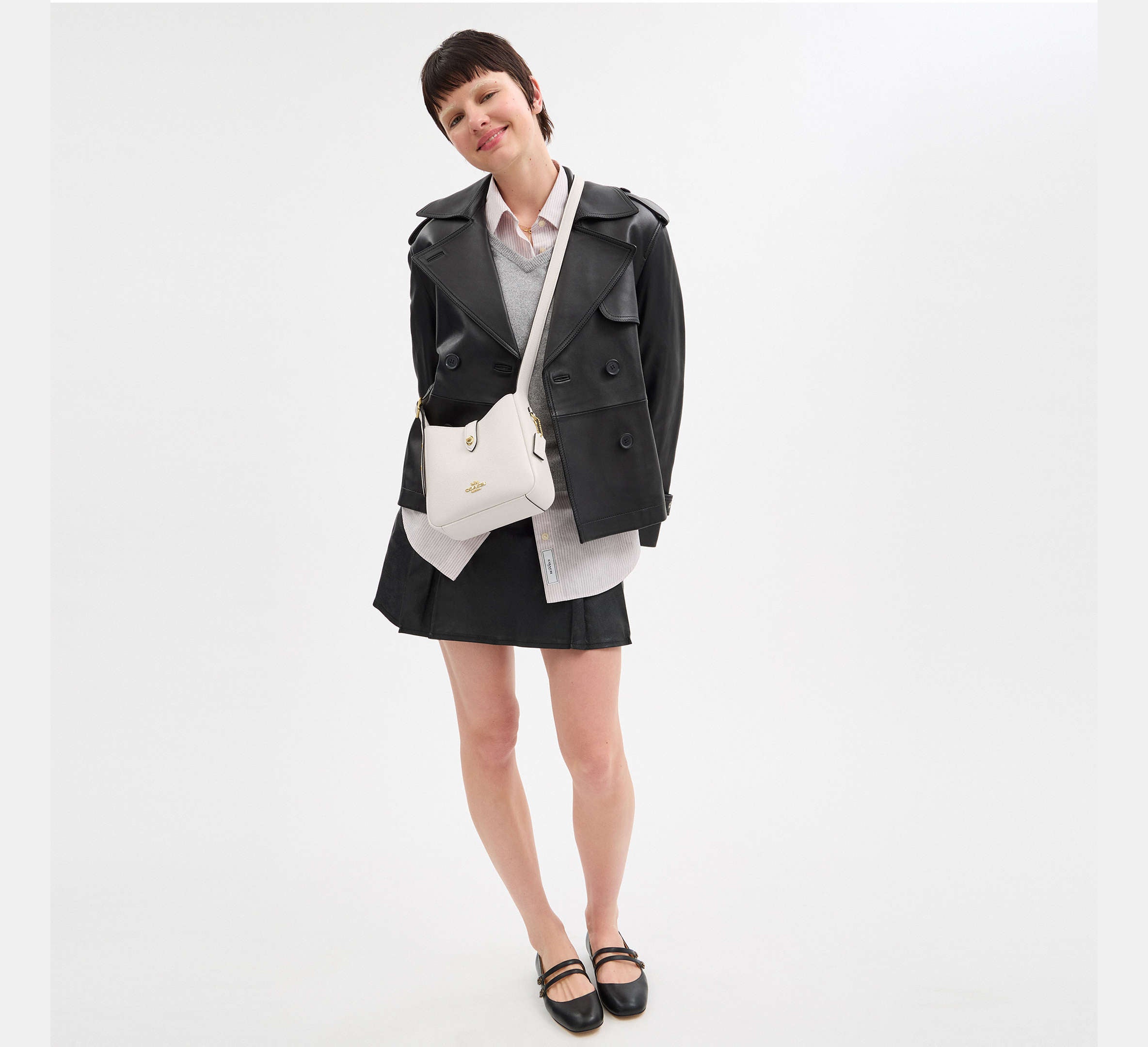 Coach Hadley Mini Crossbody Bag - Gold/Chalk