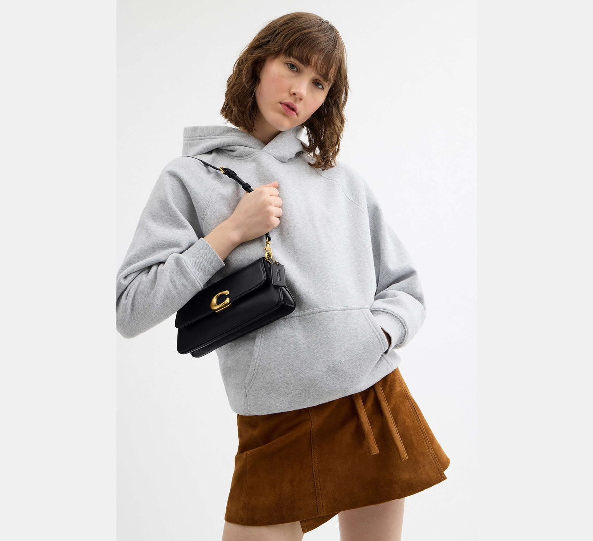 Coach Jet Shoulder Bag - Brass/Black