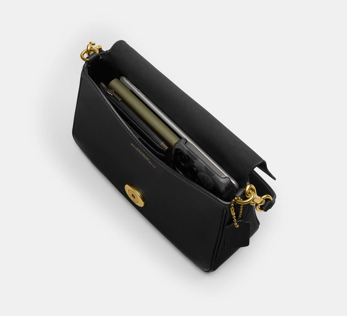 Coach Soft Tabby Shoulder Bag - Brass/Black