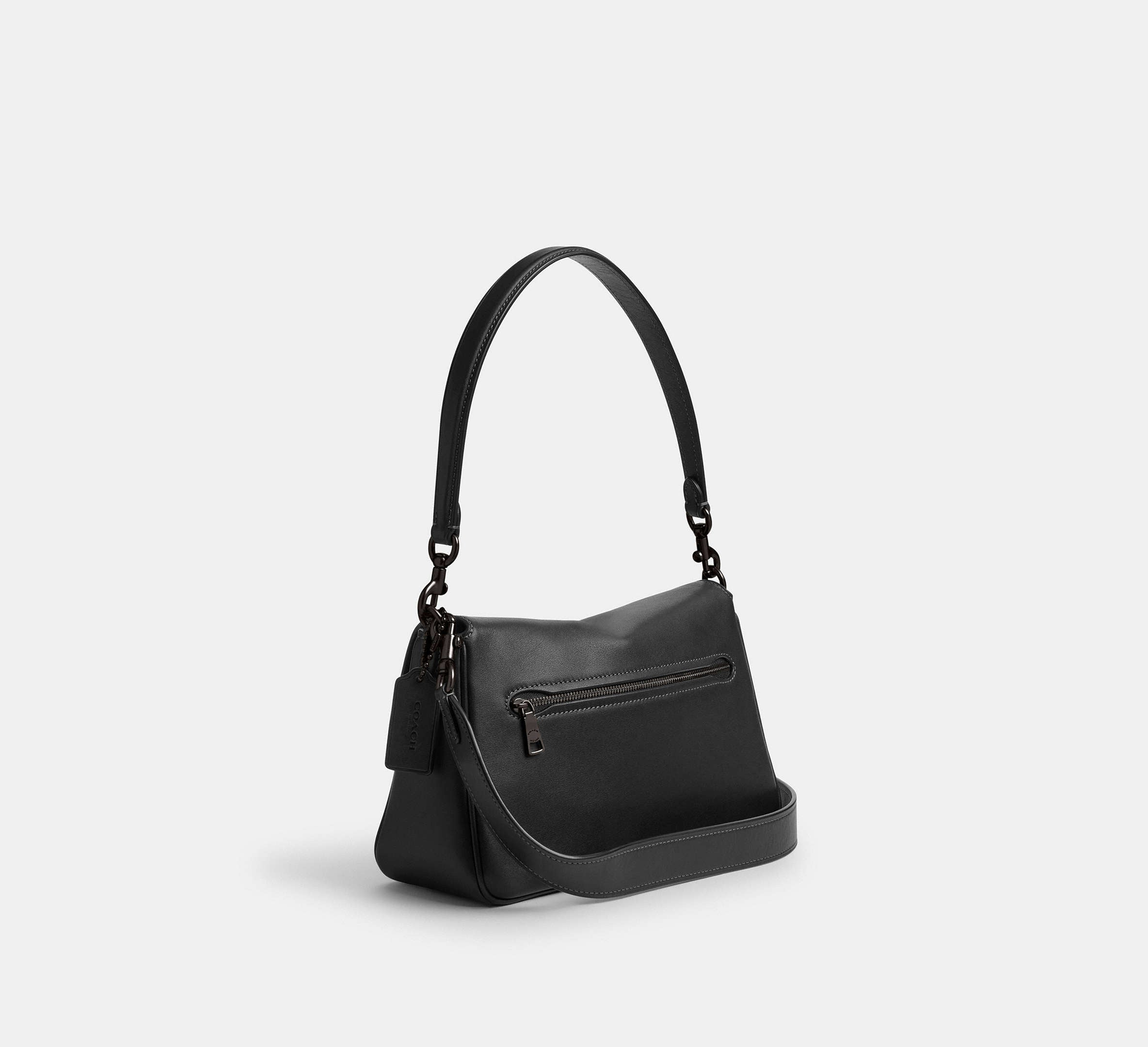 Coach Soft Tabby Shoulder Bag - Pewter/Black – Kanadadan Kapına