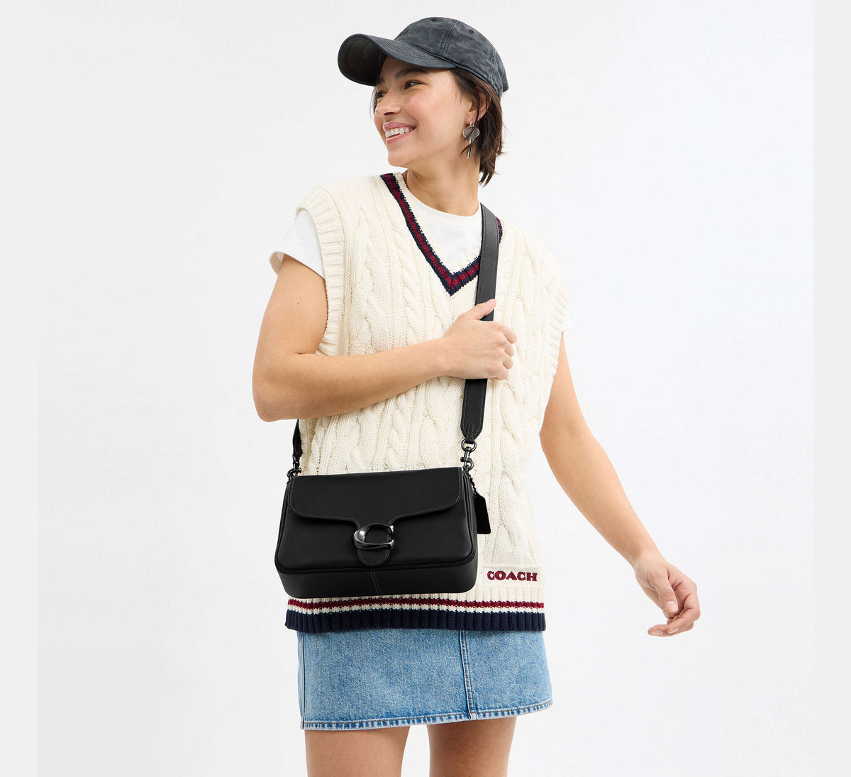 Coach Soft Tabby Shoulder Bag - Pewter/Black