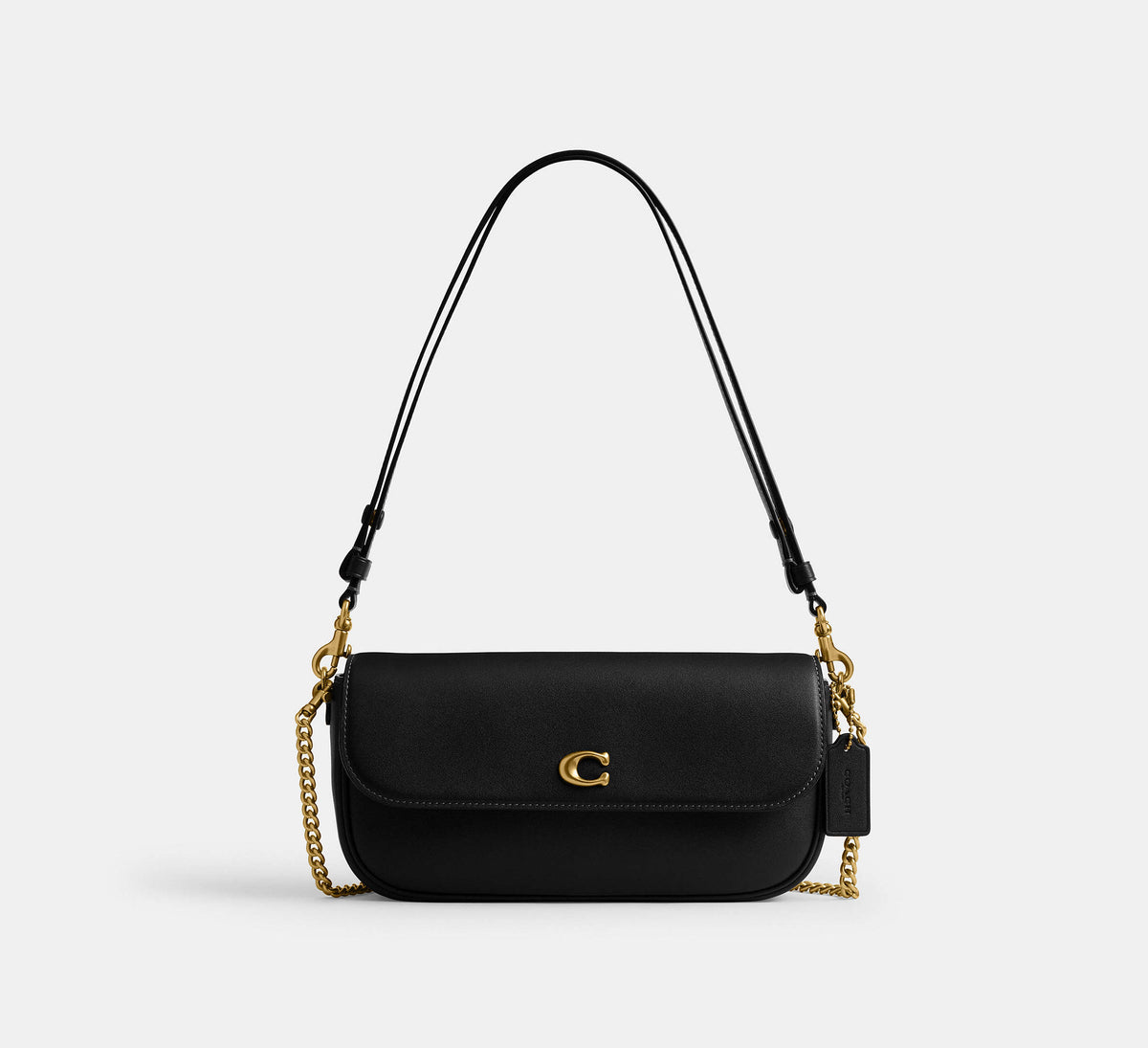 Coach Brook Flap Chain Bag  -  Brass/Black